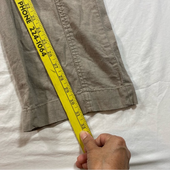 Cato Pants Women Small Cotton drawstring pockets elastic waist khaki wide leg - Picture 4 of 5